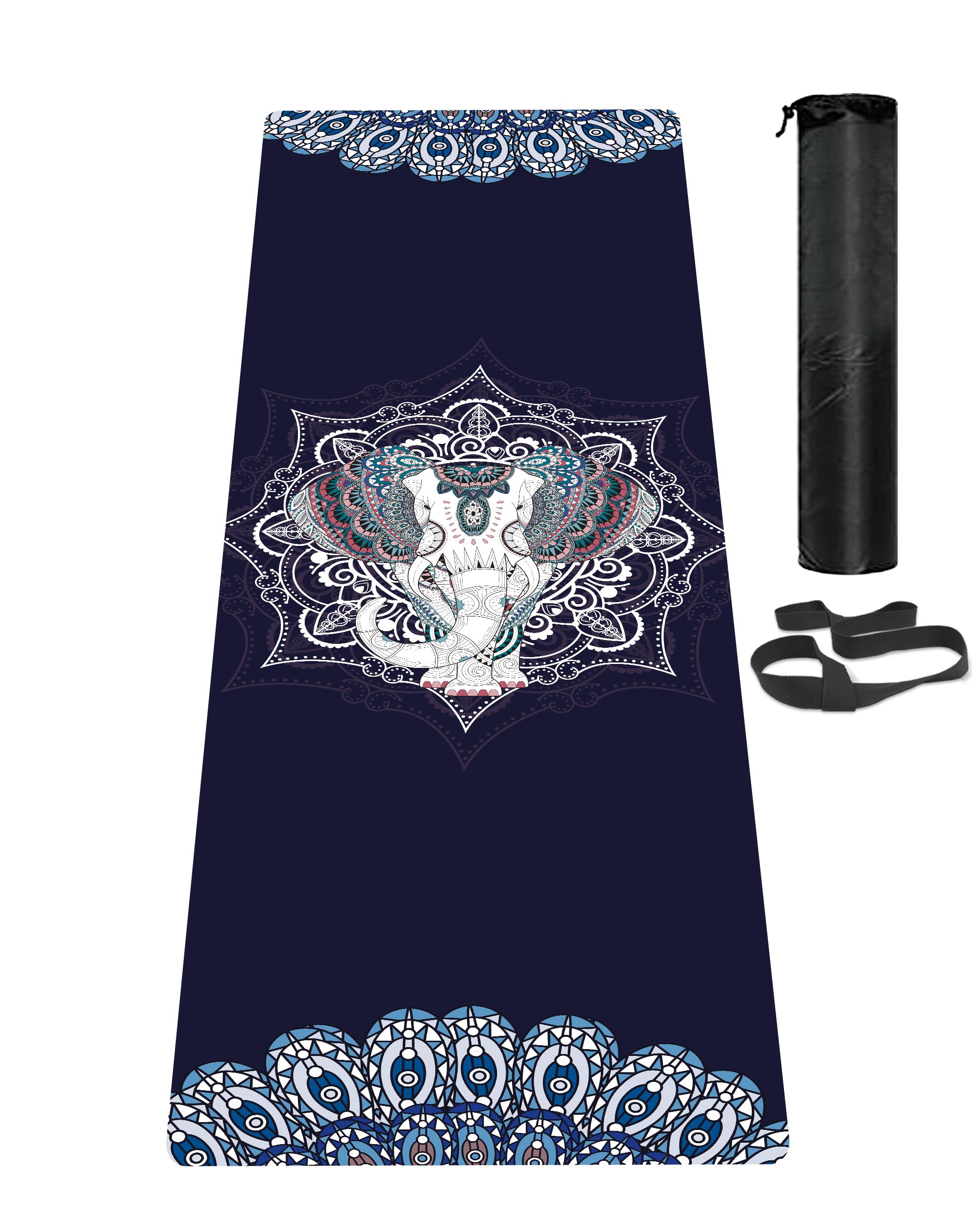 LaiEr Yoga Mat Non Slip Exercise Mat with Carrying Strap, Thick Exercise & Workout Mat for Yoga, Pilates and Fitness(183CM*61CM*6MM)