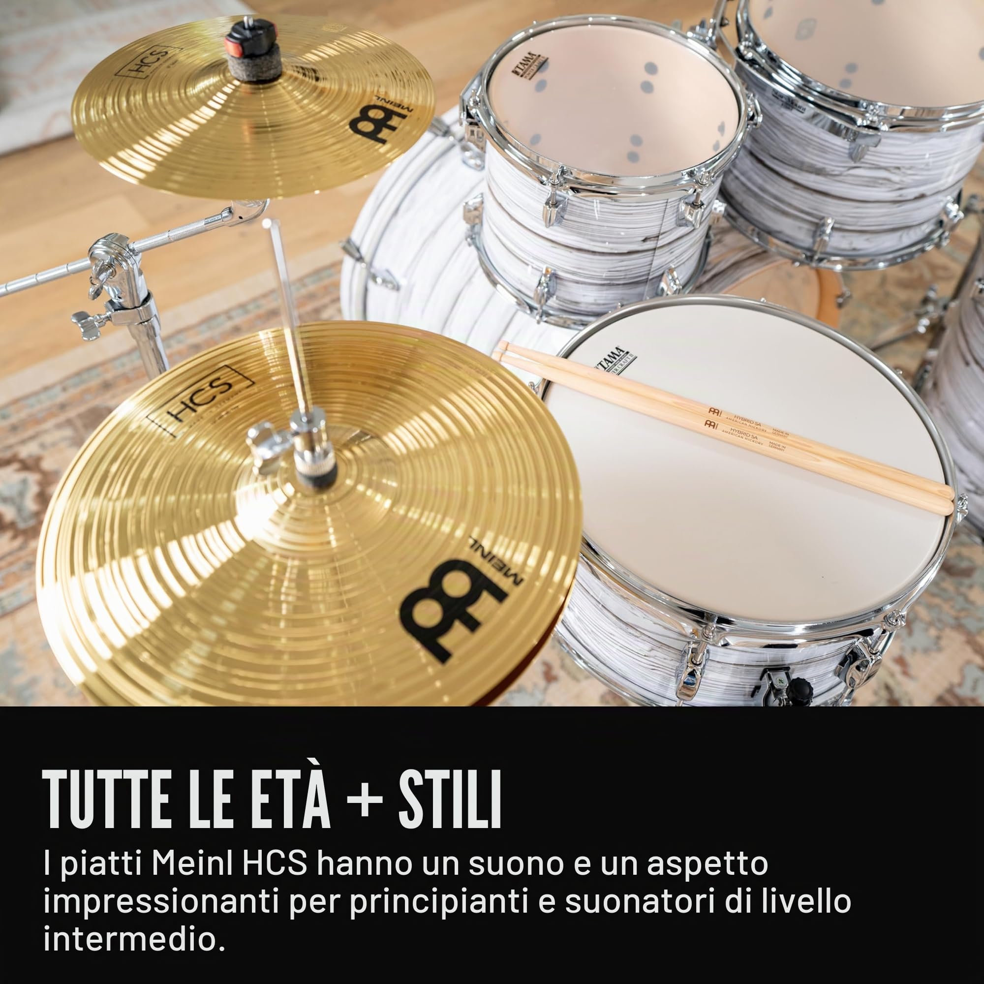 Meinl Cymbals HCS1314+10S+TX5AW Set Piatti Hi-Hat e Crash con Splash 10"