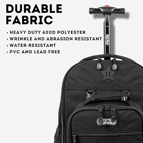 Miniatura 5 de J World New York Juego de mochila con ruedas para niños con lonchera, Negro, talla única , Duo Kids - Mochila con ruedas y lonchera