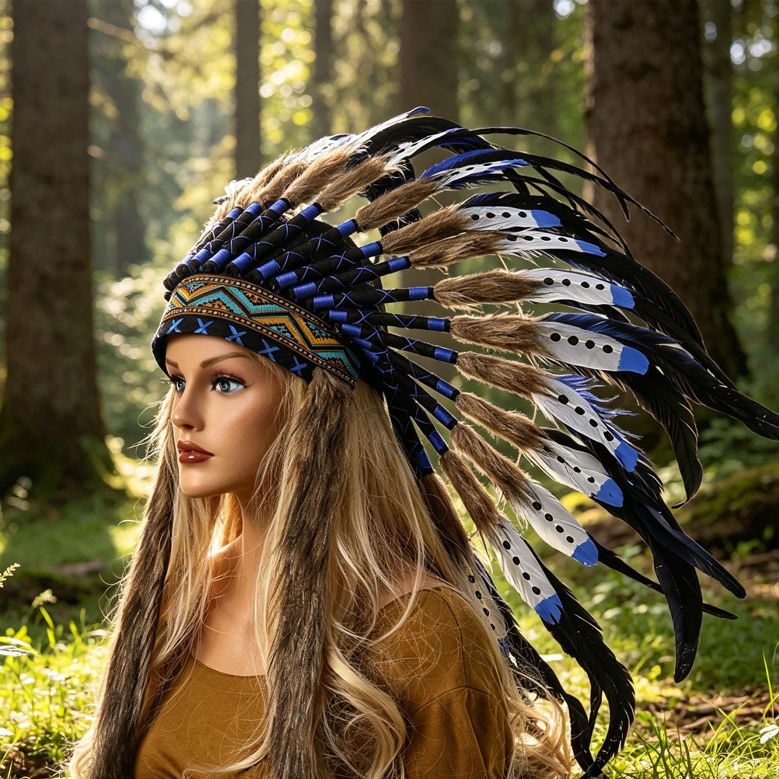 Fascia per capelli per palcoscenico, comoda fascia per capelli per celebrazioni ed eventi di danza, festival, copricapo
