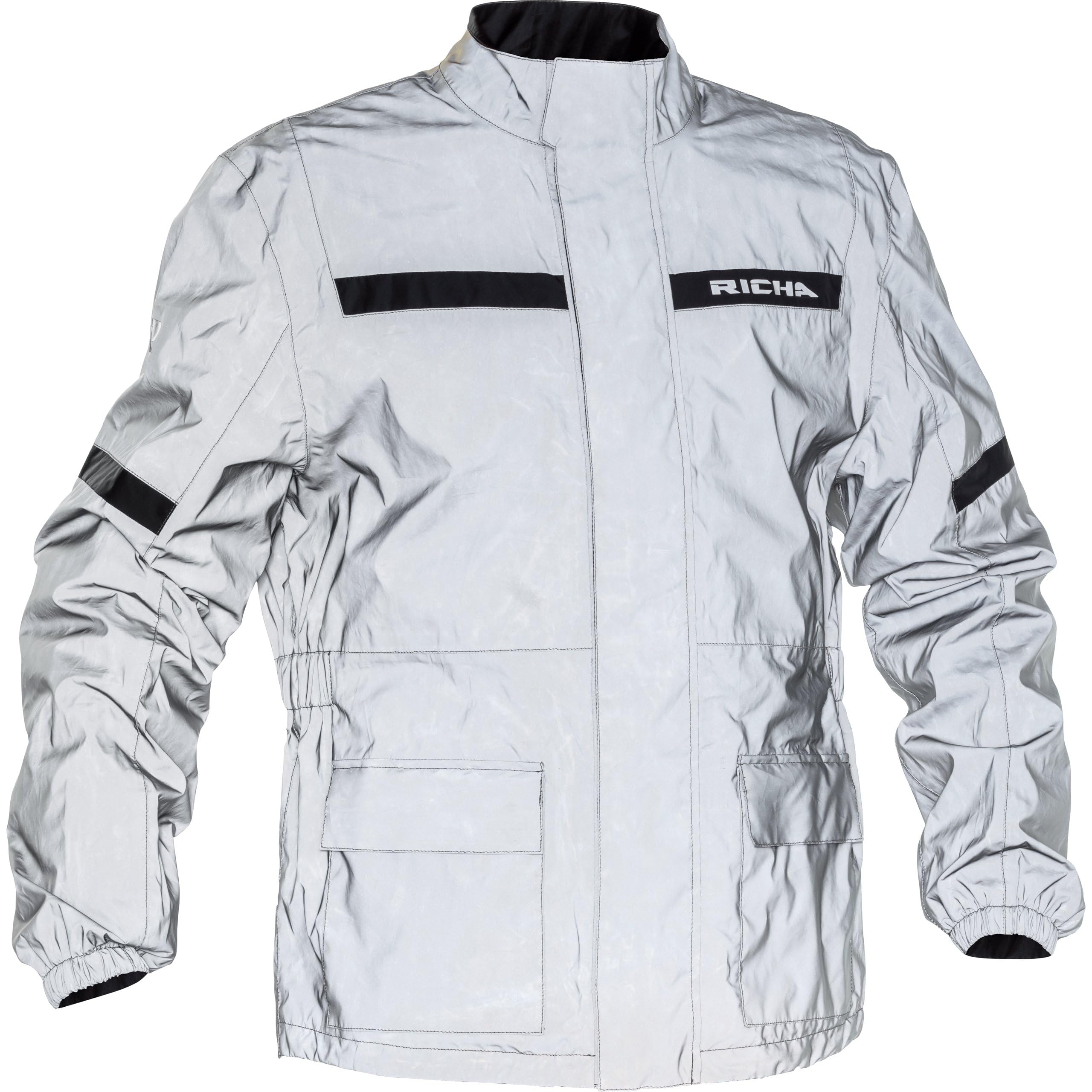 Richa Reflective White Rain Flare Reflective Motorcycle Over Jacket Xxl
