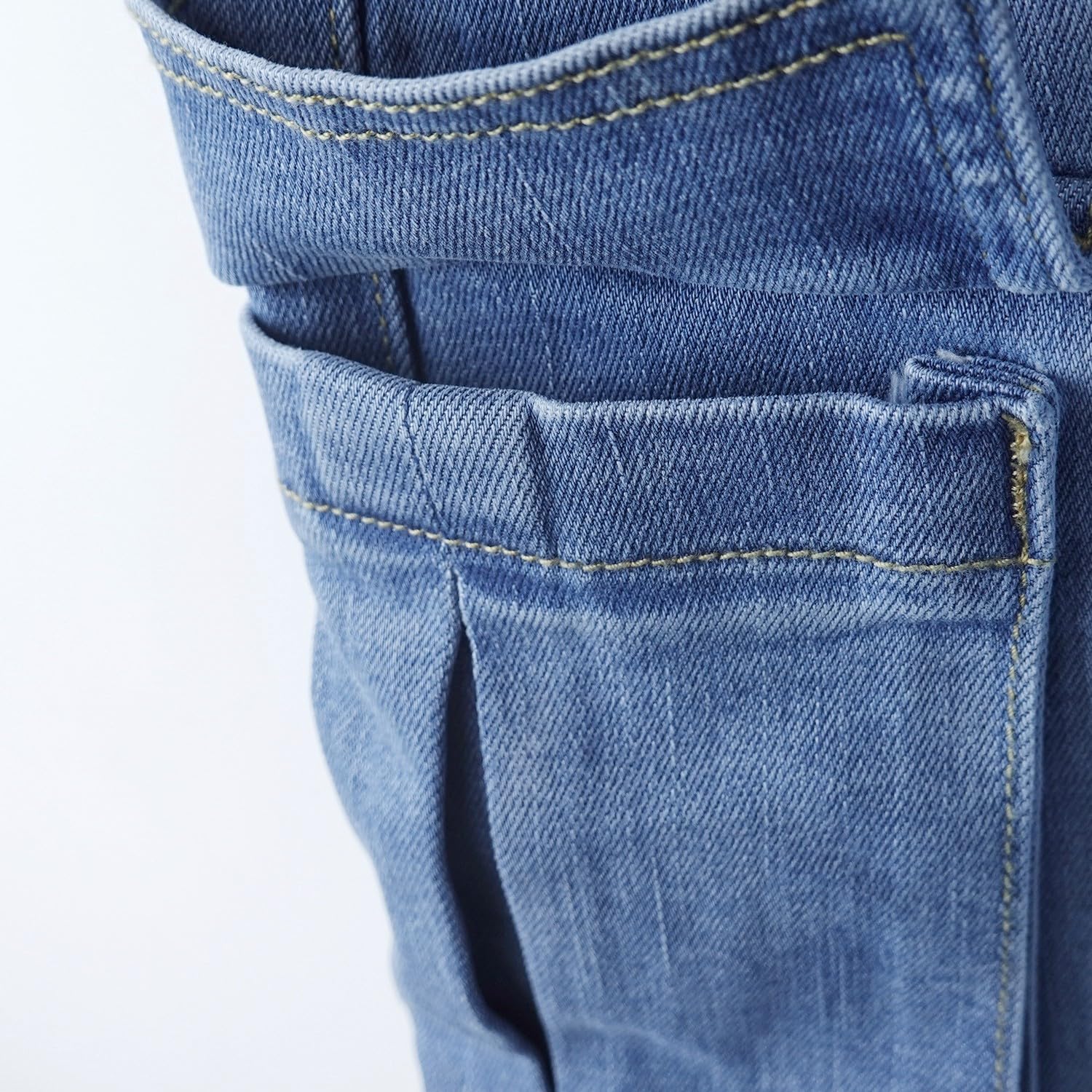 KIDSCOOL SPACE Salopette di jeans per ragazze, salopette di jeans cargo con fisarmonica a gamba larga, tasche con tacco profondo