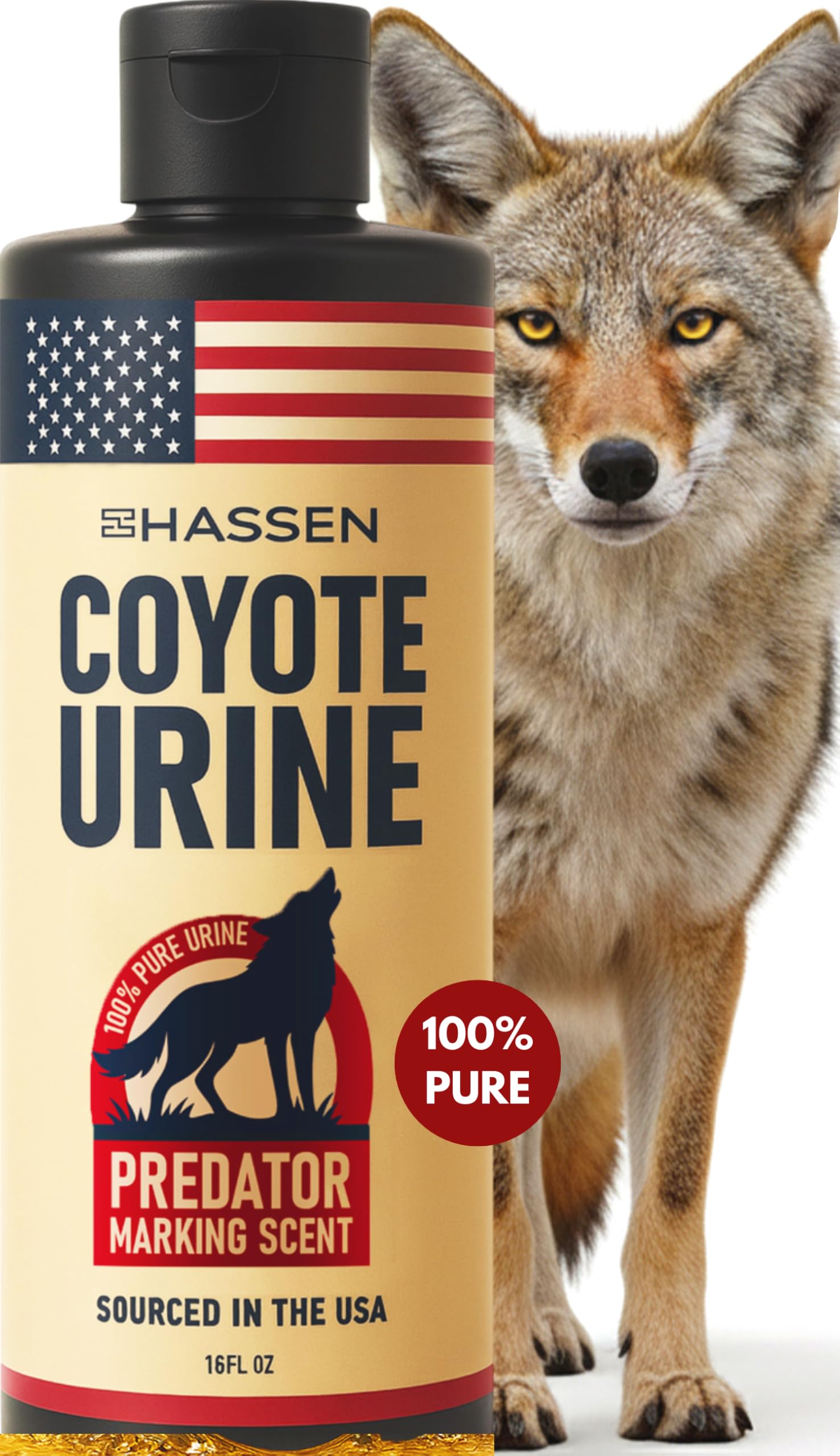 HASSEN Coyote Urine Premium 100% Real Pee Simulates Predator Presence, Instinctive Prey Awareness Signal — Animal Territory Scent-image-5
