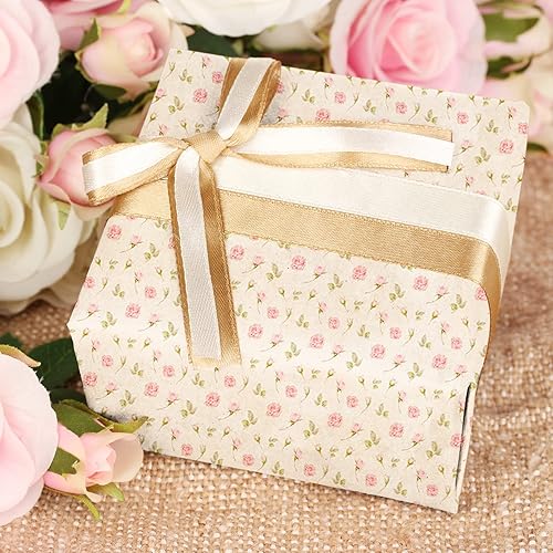 Miniatura 5 de Whaline Paquete de 12 piezas de tela de algodón primaveral de 18 x 22 pulgadas, diseño floral retro con estampado floral, cuadrados de retazos,