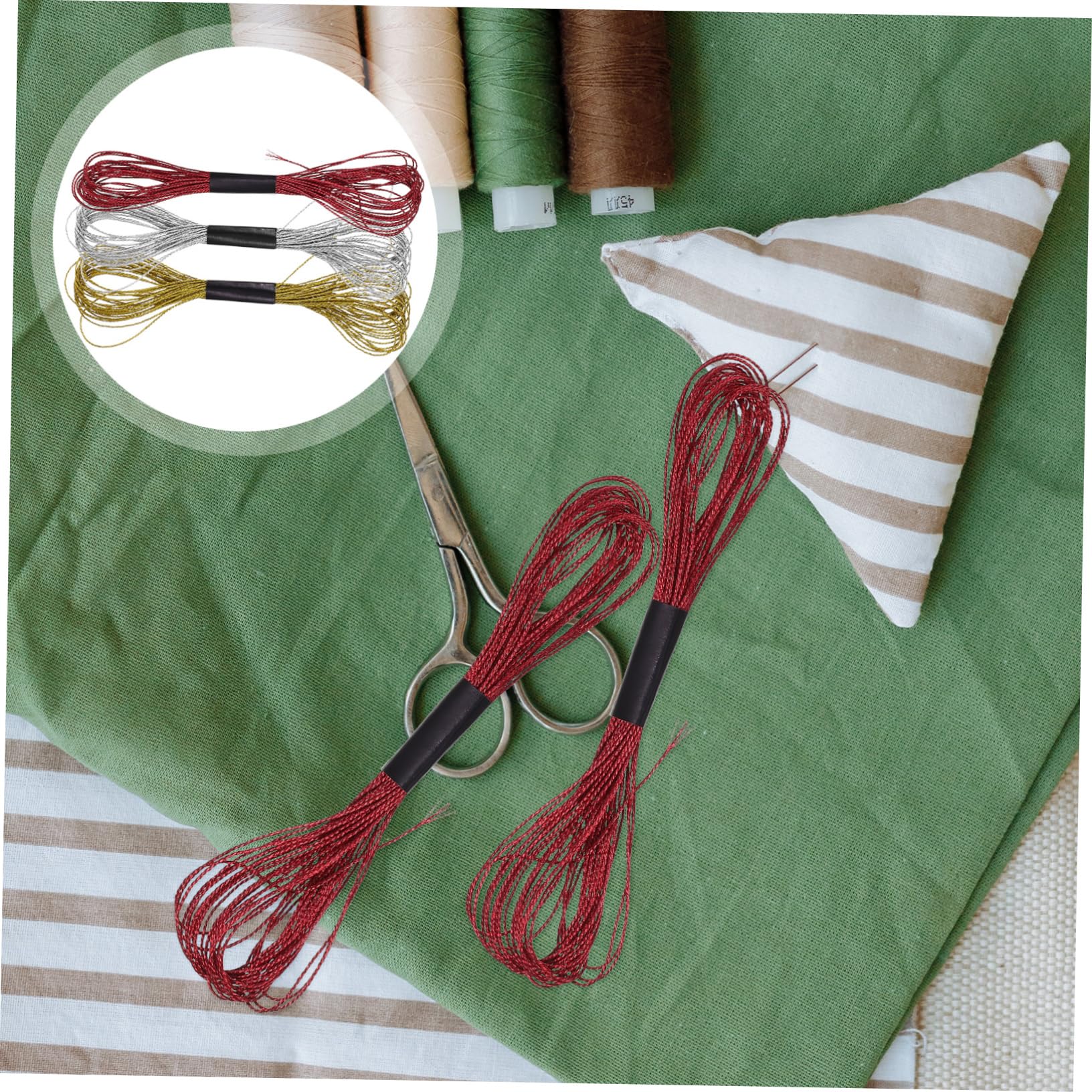 jojofuny 3 Series Hilo De Bordar Metálico De Hilo De Bordar Para Manualidades De Costura Para Proyectos De Diy 36 * 3
