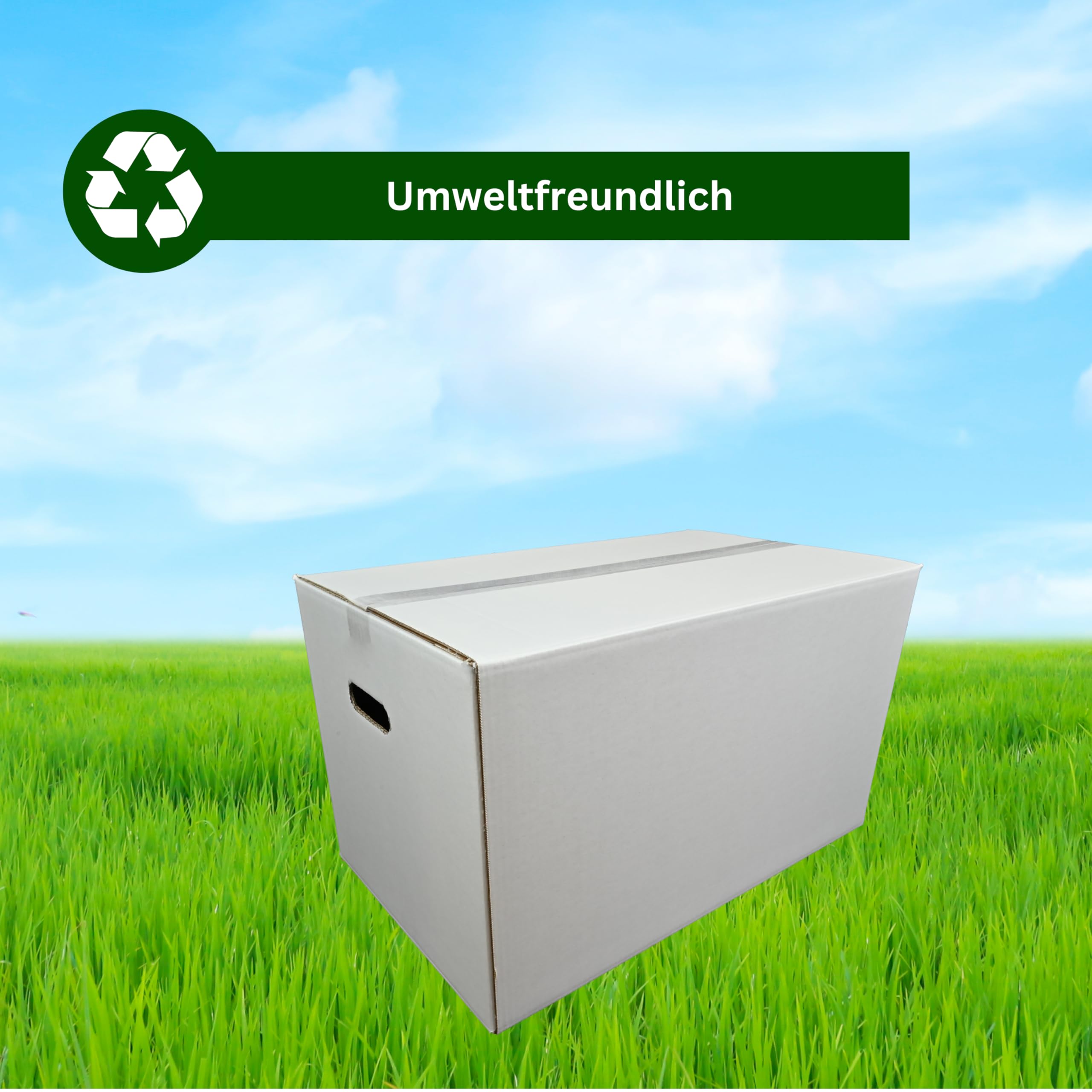 Parspack Verpackungen Umzugskarton, 585 x 350 x 335 mm, Versandkarton, Bücherkartons, Aktenkartons, Übersiedlungskarton, Umzugsbehälter, TOP Umzug,Karton, Weiß, 25 Stück, Stückpreis € 2,99