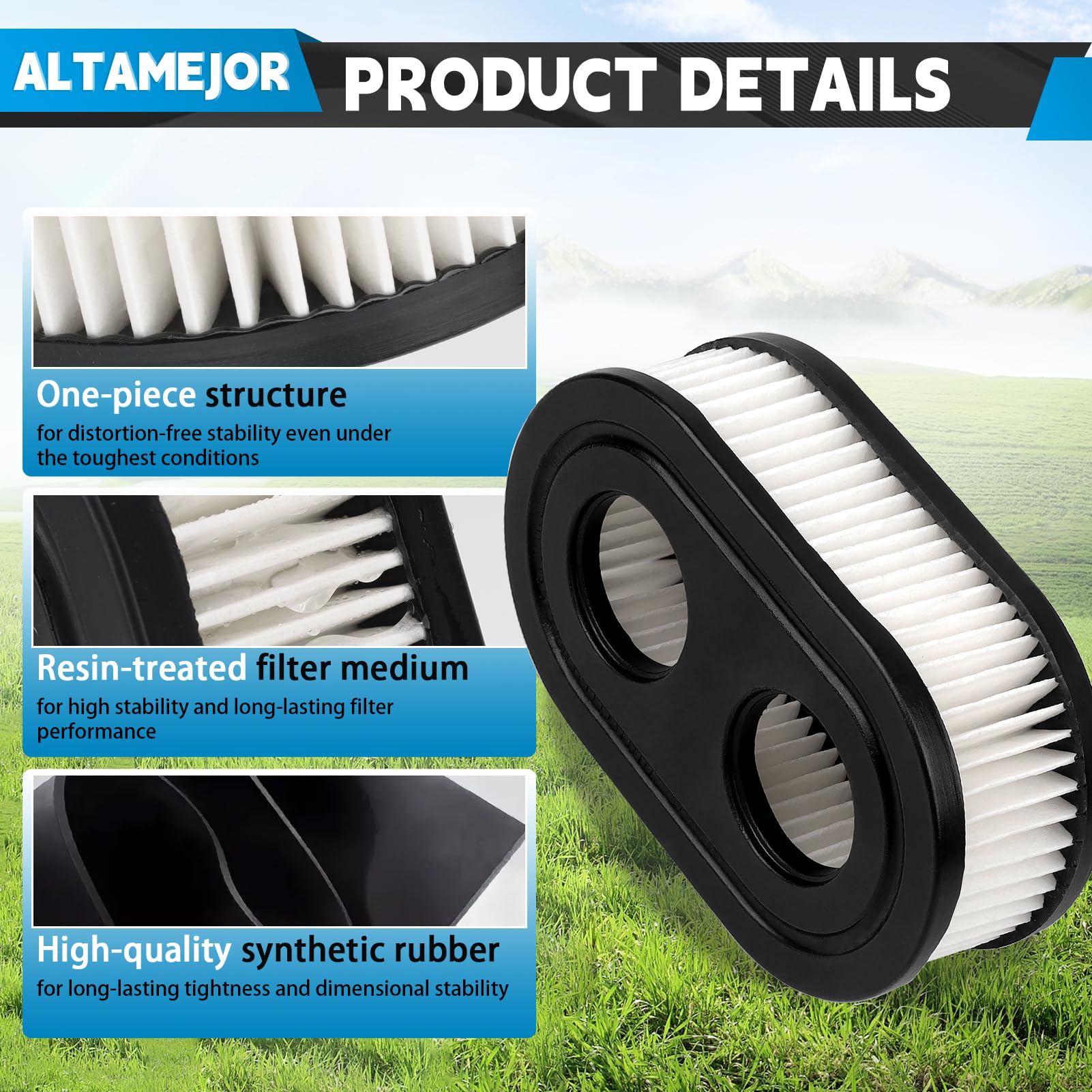 Kit Filtro Aria 4 Pezzi Per Briggs &amp; Stratton | Modelli 798452 593260 5432 5432K