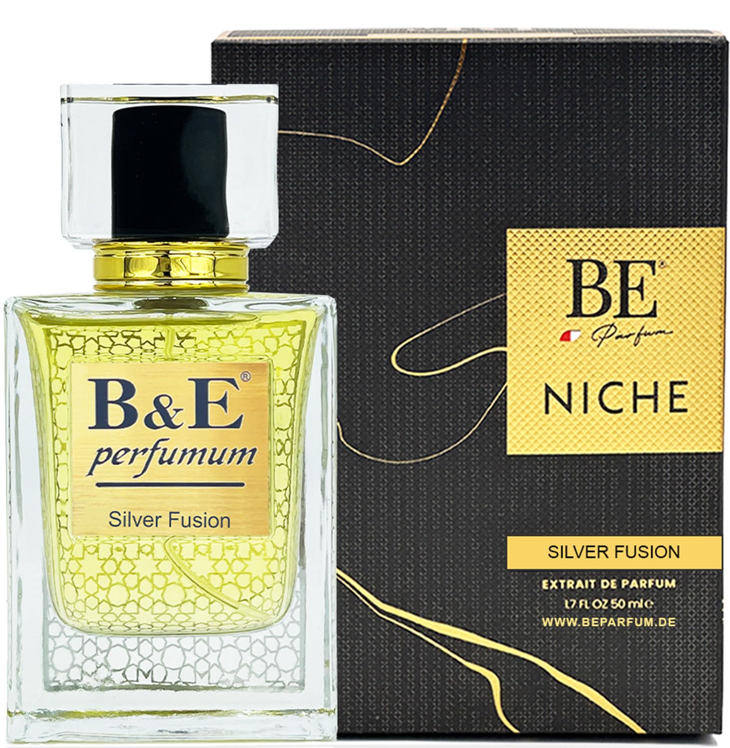 Silver Fusion - 50ml - Extrait de Parfum - Fruchtig-frisch – Eleganz und pure Männlichkeit - mit 30% Parfümöl – bis zu 16 Stunden extrem langanhaltender Duft