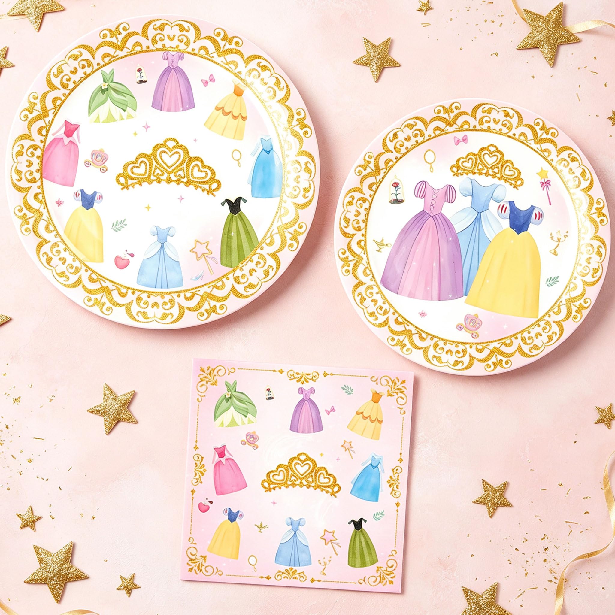 Princess Birthday Party Decorations Princess Party Tableware Plates Napkins