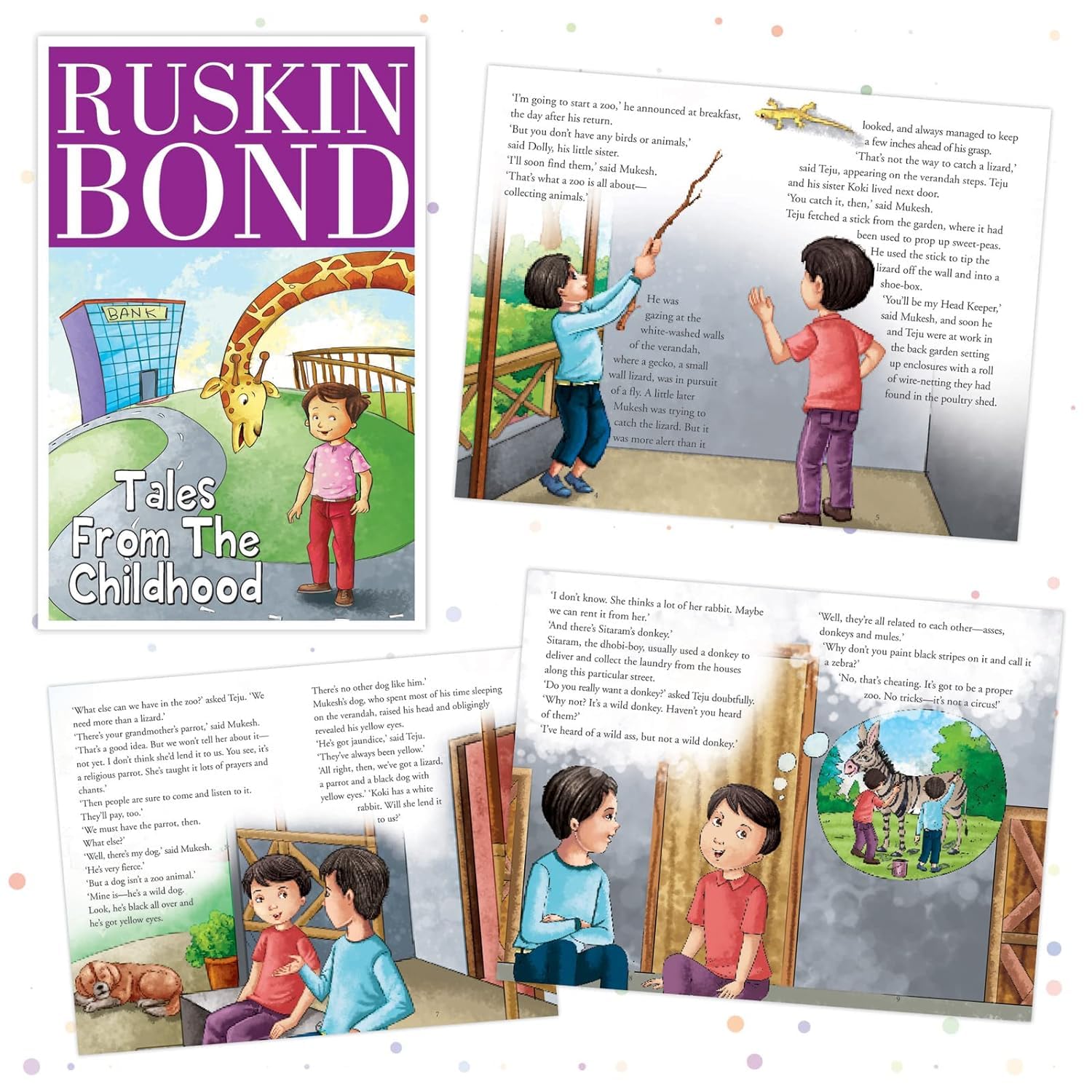 Ruskin Bond Short Stories - Juego de 8 libros de cuentos infantiles más vendidos