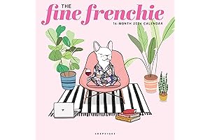 Graphique 2024 The Fine Frenchie Wall Calendar