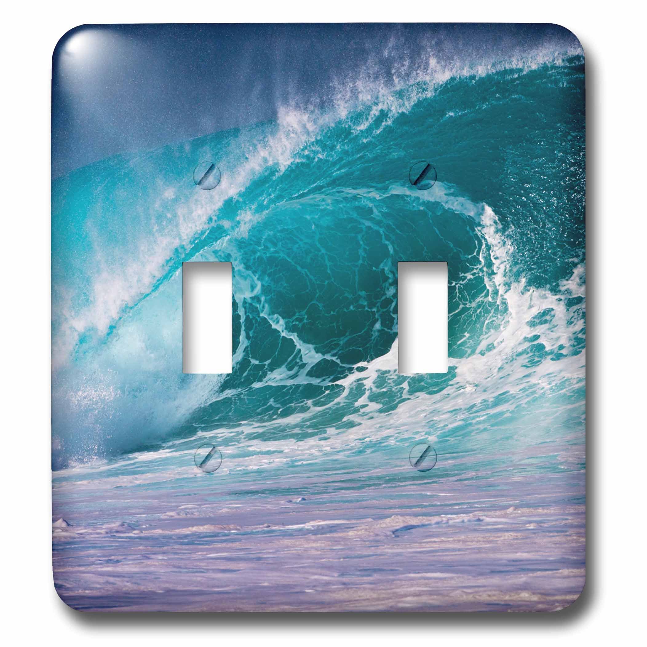Interrupteur double bascule multicolore à motif 3D Rose Lsp_230721_2 Grande Vague