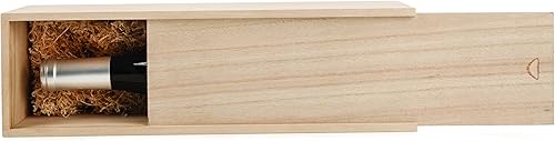 Miniatura 10 de Twine Paulownia - Caja de vino de madera, se adapta a 3 botellas estándar, caja de regalo de vino festivo y pajita de embalaje