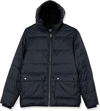 Amazon Essentials Men's Long Sleeve Water-Resistant Sherpa-Lined Insulated Quilted Puffer Jacket