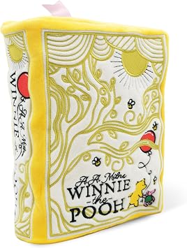 Punchkins Pooh Bear Book Plush Soft Collectible Gift for Book Lovers, Readers, Teachers, Bookworms- Literary Decor for Library, Office, or Study 11x7/PillowSize
