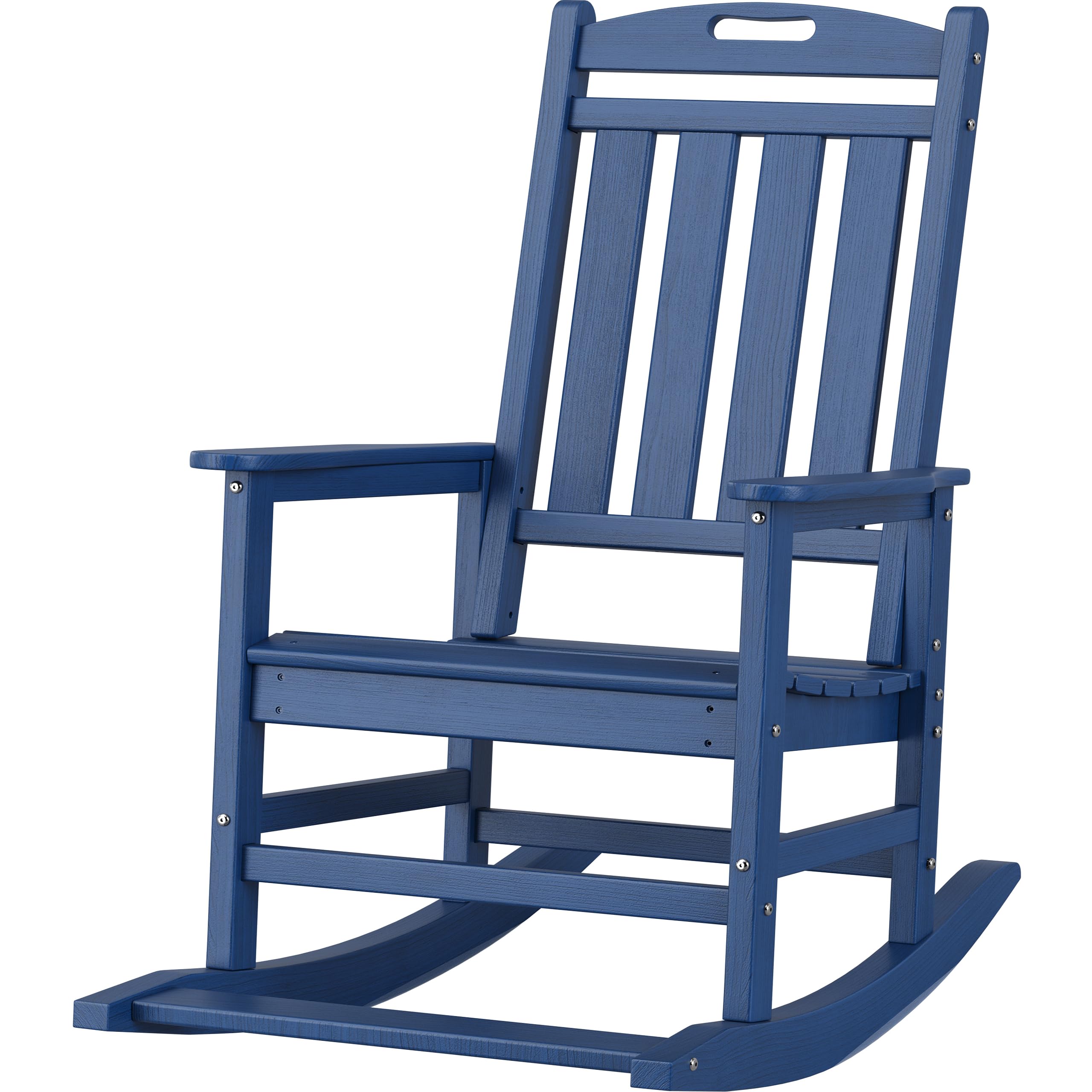 SOMEET Outdoor Rocking Chair - HDPE Patio Rocking Chair with Footboard, High Back Porch Rocker All Weather Outdoor Patio Chairs for Front Porch Rocker