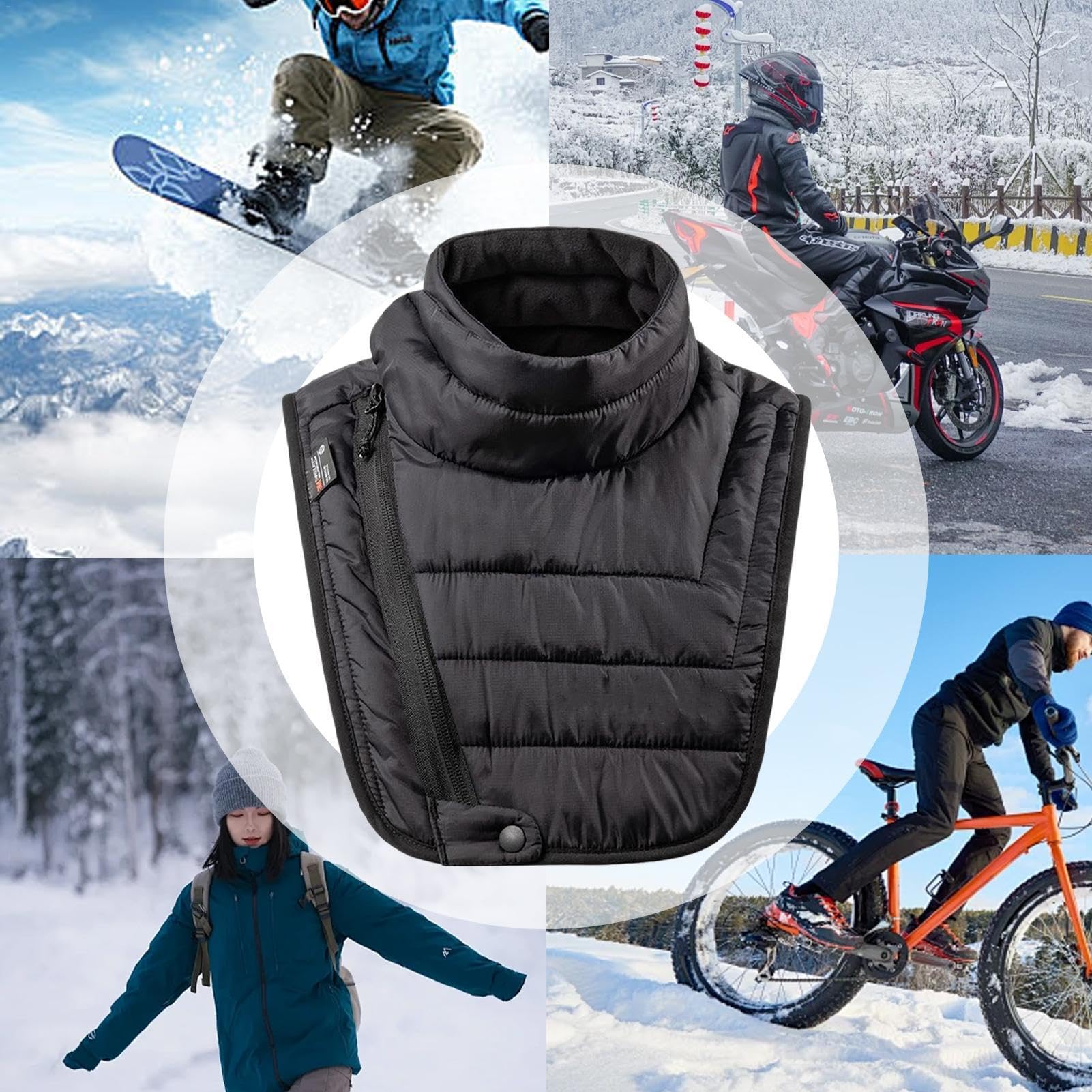 Sciarpa invernale per moto, protezione per il collo della moto | Calda protezione per il torace invernale | Scaldacollo da equitazione antivento, copricollo invernale impermeabile traspirant