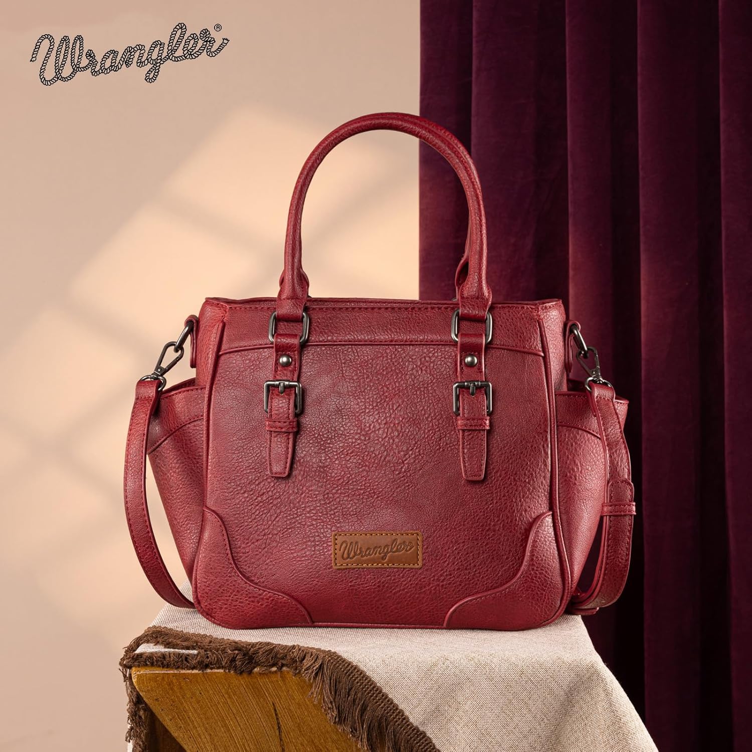 Montana West Wrangler Tote Bags for Women Medium Crossbody Purses Designer Top Handle Handbags - Image 4