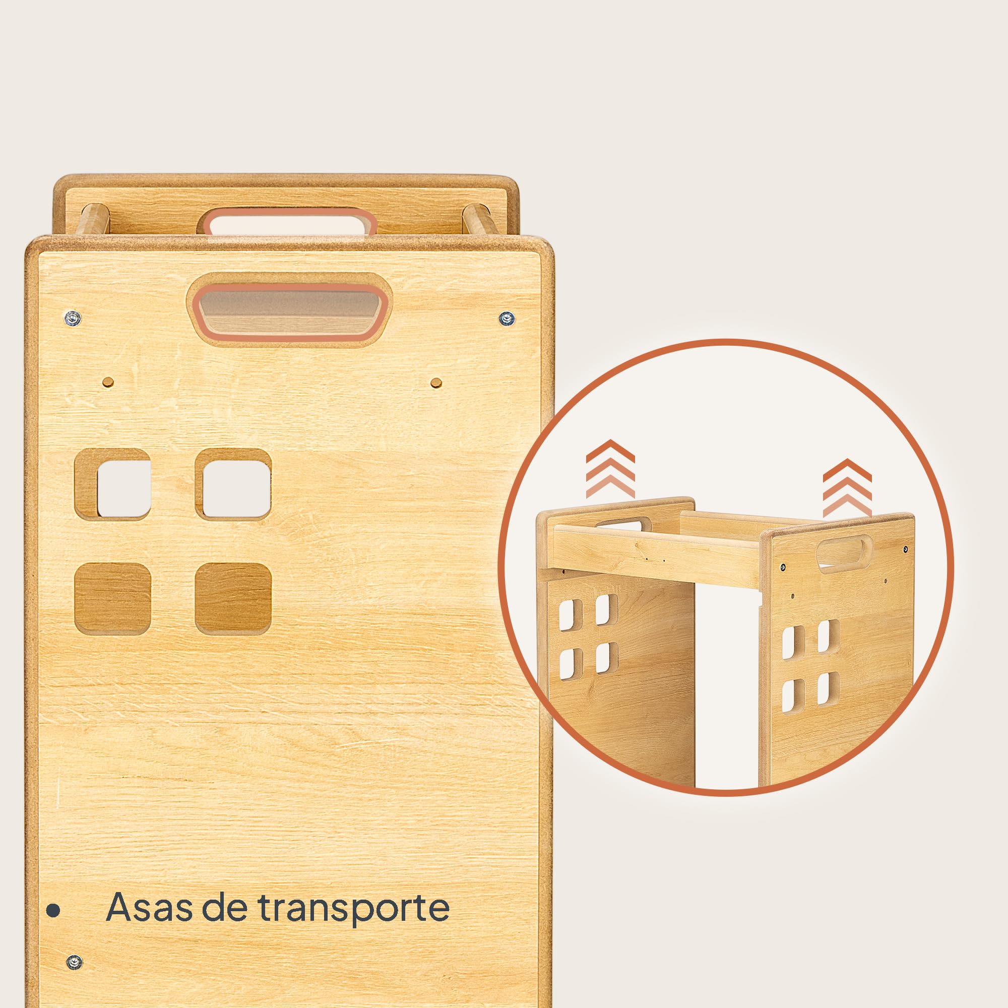 LIONELO CASS Ayudante de Cocina 2 en 1 Torre de Aprendizaje Montessori Desde 1 Año Barra de Seguridad Ajustable en Altura Robusto Taburete de Cocina Estantería Librería Hasta 30 kg