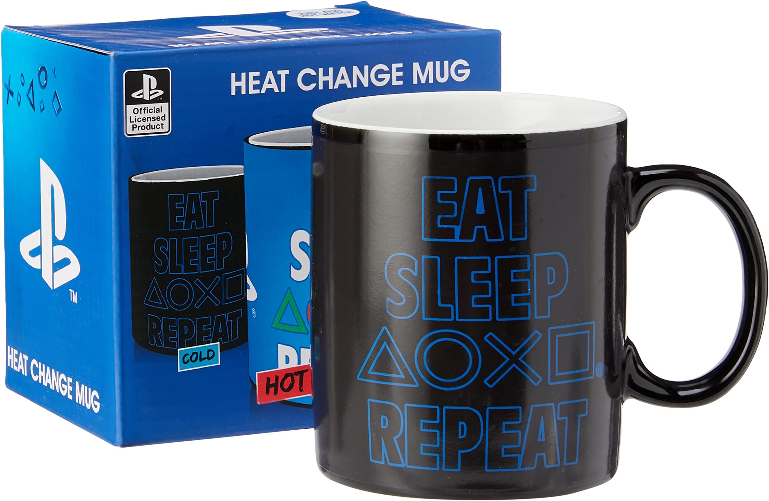 GB eye Playstation Sleep Repeat Heat Change Mug