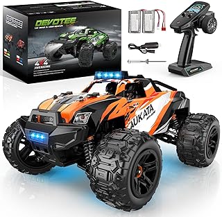 Dromlag Remote Controlled Car 36 km/h, 1:18 4WD Monster Truck Remote Controlled RC Car Toy, IPX4 Waterproof Off-Road RC Truck Gift for Adults and Children