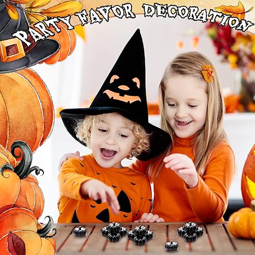 Miniatura 3 de 200 piezas de mini adornos acrílicos de calabaza a granel de Halloween, cuentas de calabaza acrílicas para decoraciones de otoño, Acción de Gracias,