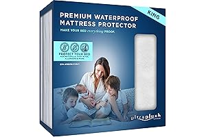 UltraPlush King Waterproof Mattress Protector: Shields Against Bedwetting