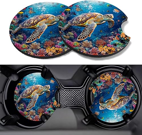 Miniatura 22 de Posavasos para automóvil, paquete de 2 posavasos para automóvil, 2.75 pulgadas, antideslizantes y absorbentes, para portavasos de automóvil,