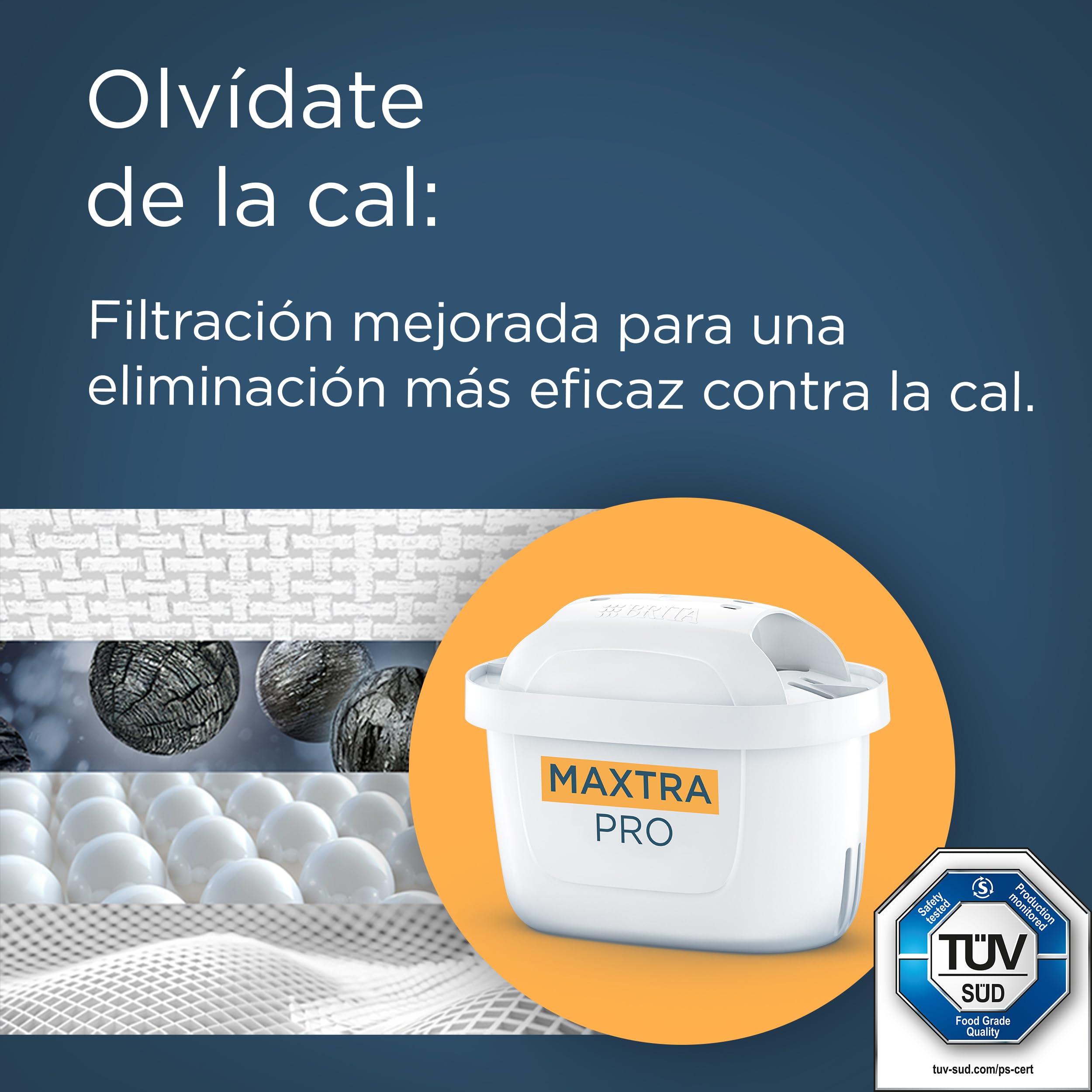 BRITA Cartucho de filtro de agua MAXTRA PRO Experto en Cal Ahorro semestral pack 6 - Recambio original para todas las jarras BRITA con filtración extra de cal y protección para electrodomésticos. - 5