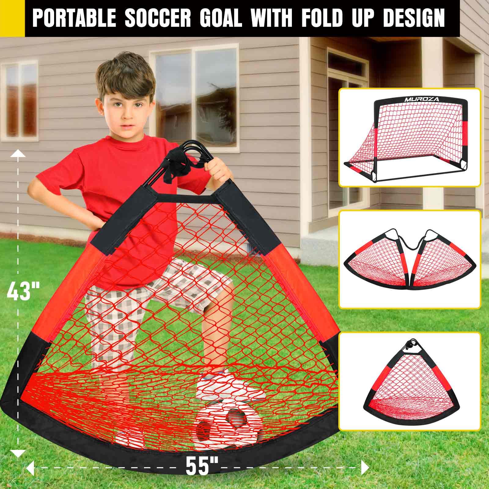 Soccer Goal, Kids Soccer Goals for Backyard Set, Pop Up Soccer Net view 6