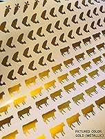 Vista 2 de Calcomanías de elección de comida de boda, calcomanías para tarjetas de lugar, calcomanías de menú, 100