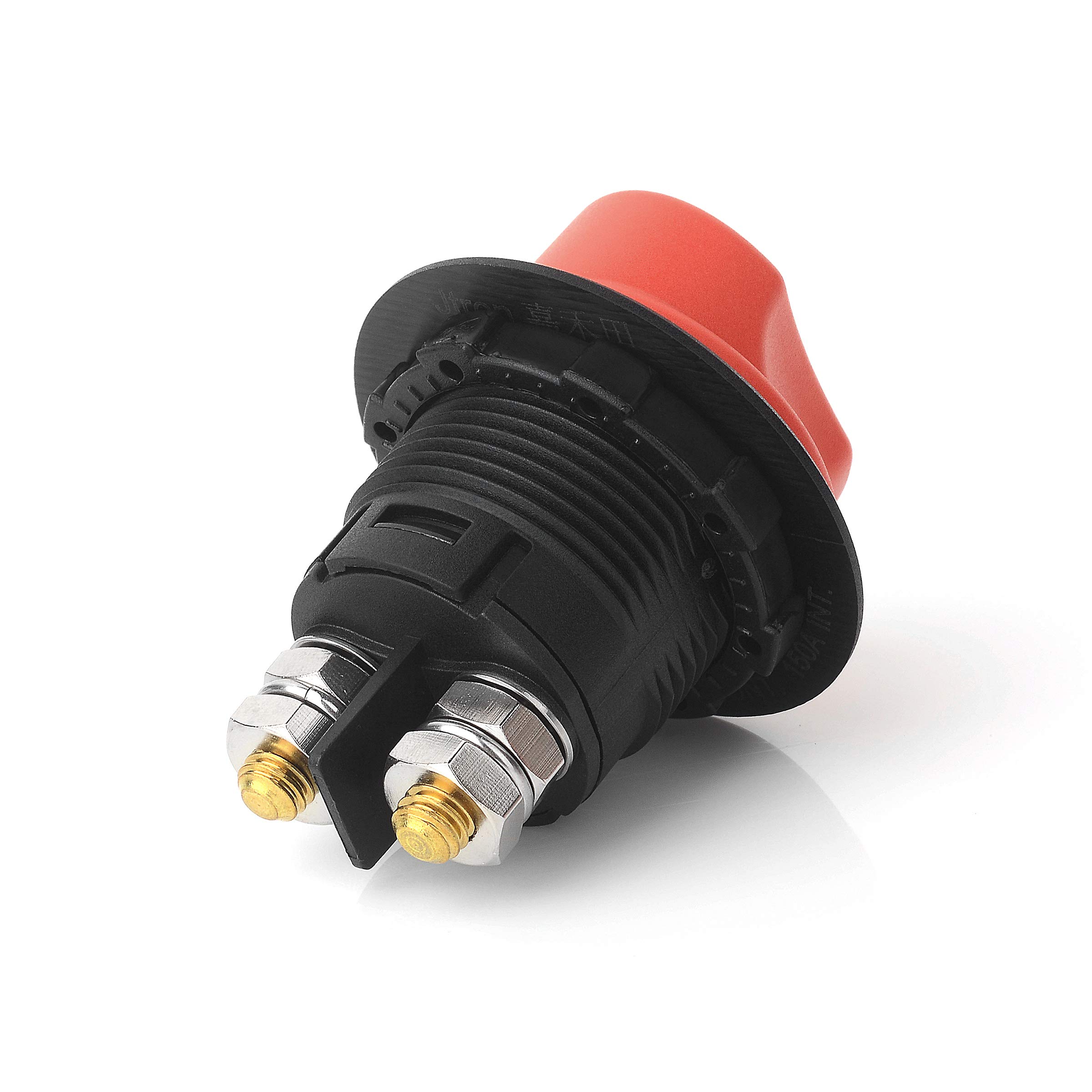 interruttore batteria auto 12v 100a 32v max 29mm con cavo batteria da 8awg 50cmx2 interruttore isolamento batteria on-off per auto RV barca moto