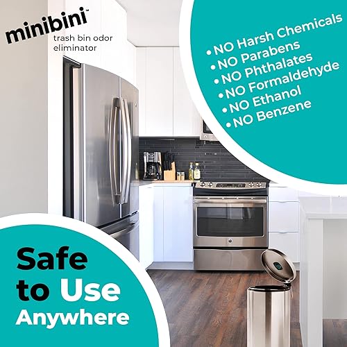 Miniatura 7 de Flint MiniBini Dispositivo eliminador de olores, desodorante de cocina de 30 días para cocina, baño y basura, con lino fresco