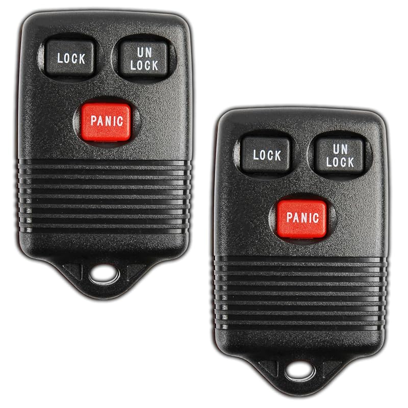 Kit com 2 controles remotos de 3 botões para Ford 1993 a 1997 GQ43VT4T KeylessOption