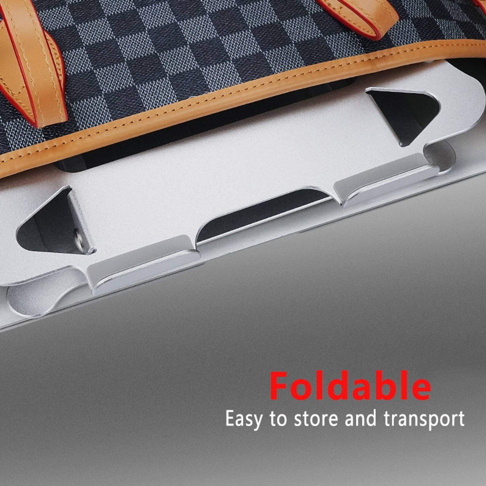 Supporto per Laptop in Alluminio, Supporto per Laptop Multi-Angolo Regolabile e Pieghevole con Supporto per Ventilazione Termica Supporto ergonomico Adatto per Laptop Notebook Tabl