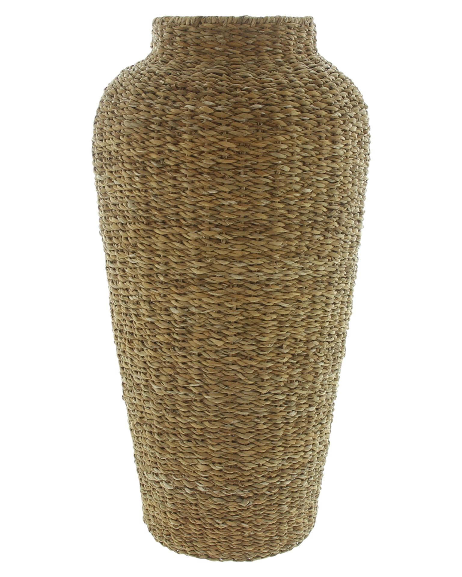 FRANK FLECHTWAREN Deko-Bodenvase Seegras, Ø 35 x 70 cm | nicht zum Befüllen mit Wasser geeignet