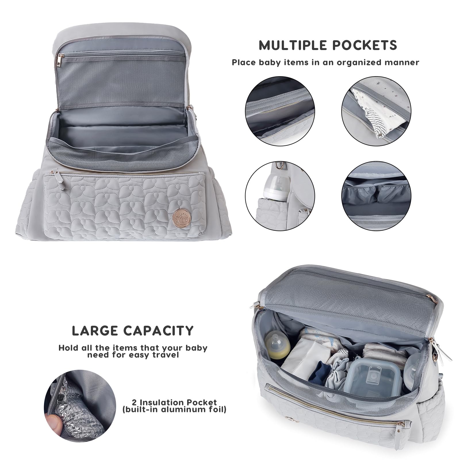 SONARIN Stylish Waterproof Diaper Bag Backpack - Image 3