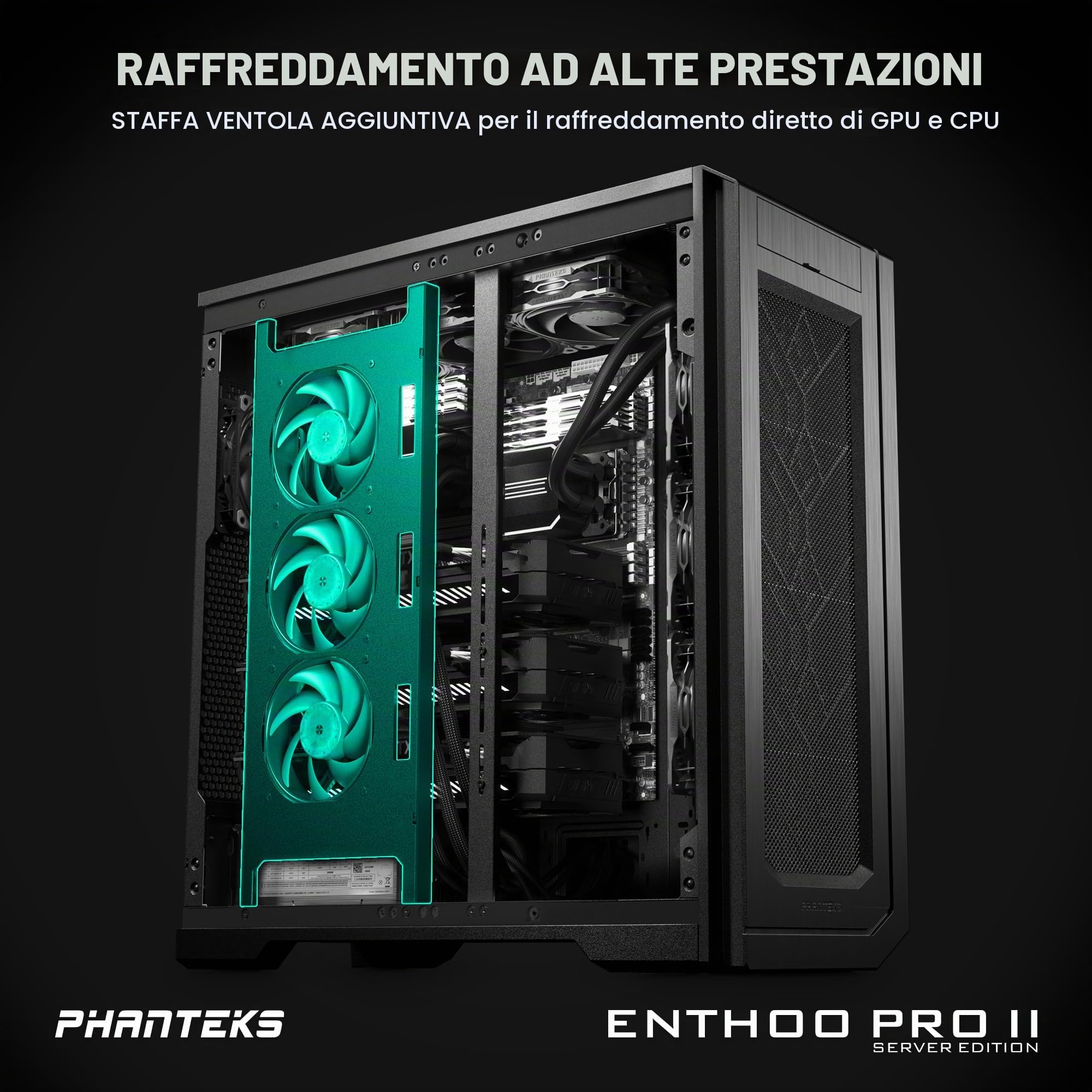Phanteks Enthoo Pro 2 - Server Edition - FT - E-ATX - keine Spannungsversorgung - Satin Black - USB/Audio (PH-ES620PC_BK02)