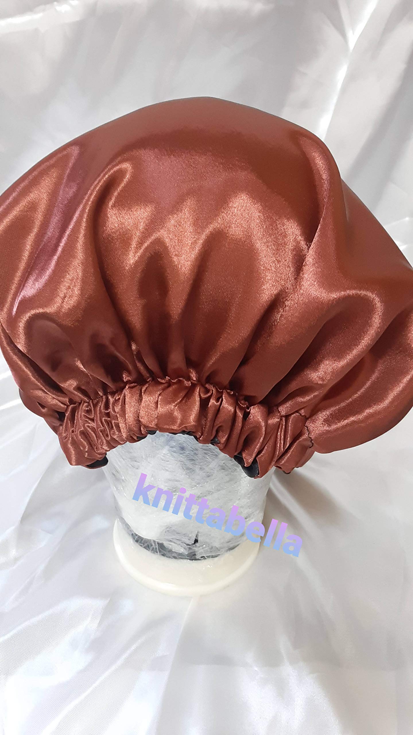 Reversible satin bonnet for natural hair/قلنسوة صقيل بونيه للشعر الطبيعي