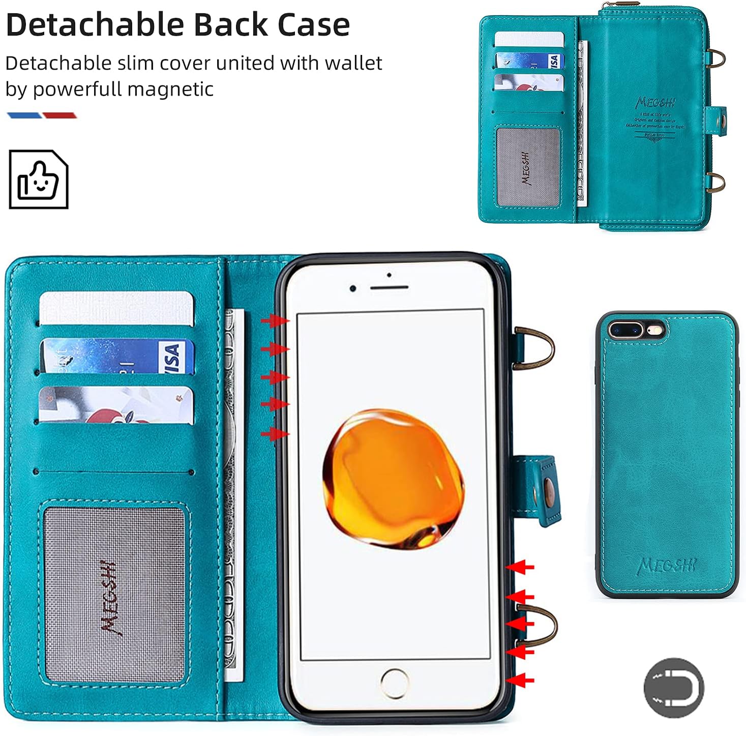 Iphone 8 flip case magnetic Clearance