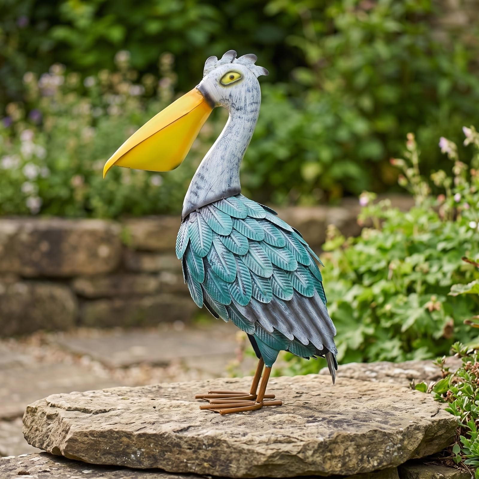Figur wetterfest Metallvogel naturgetreu Gartenfigur aus für Gartenliebhaber