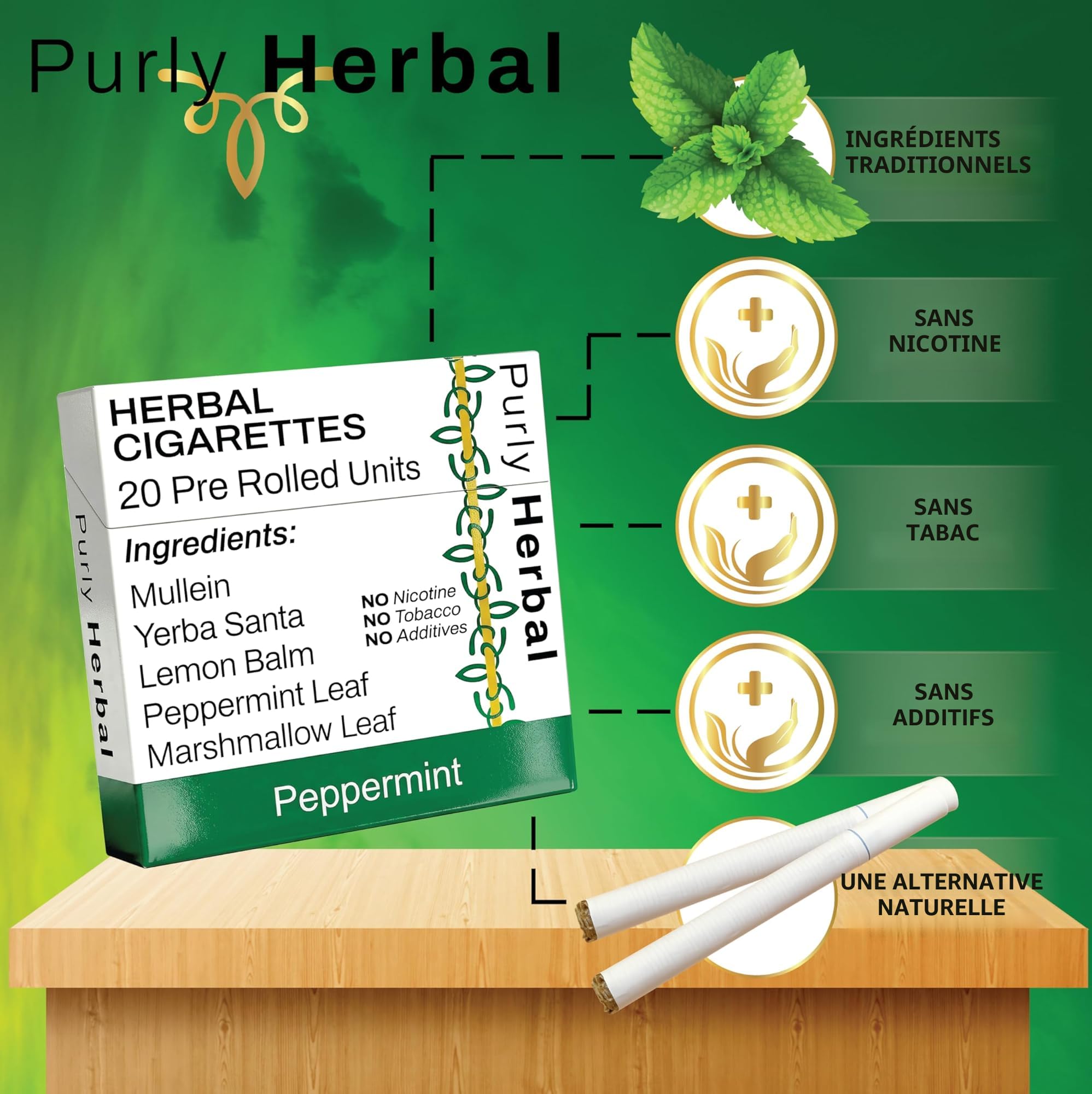 Lot de 3 paquets de 60 cigarettes  base de plantes, lavande, rose, menthe  poivre, mlange de qualit suprieure : Amazon.ca: Sant et Soins  personnels