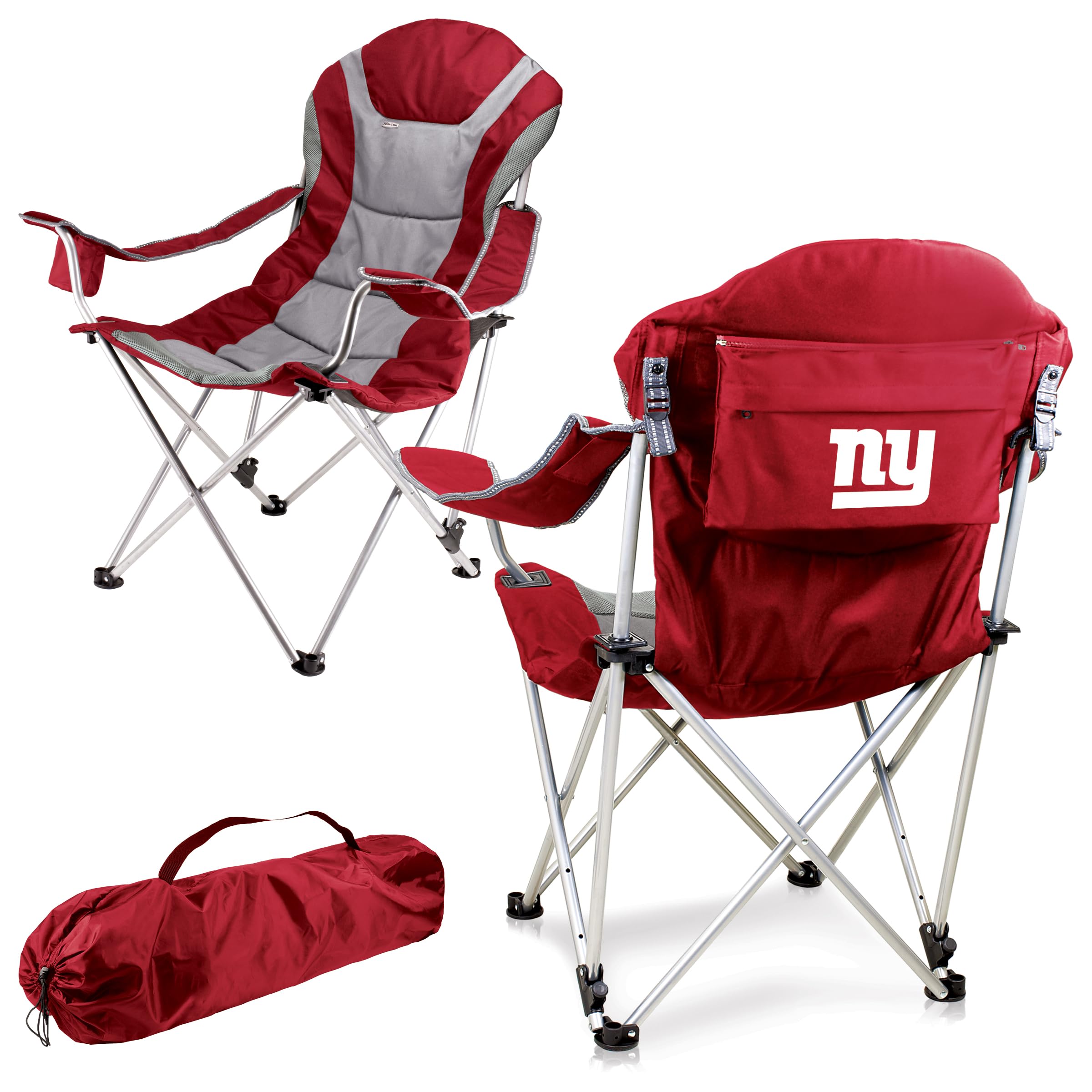 Picnic TIME NFL Unisex-Adult NFL Reclining Camp Chair, Beach Chair for Adults, Sports Chair with Carry Bag