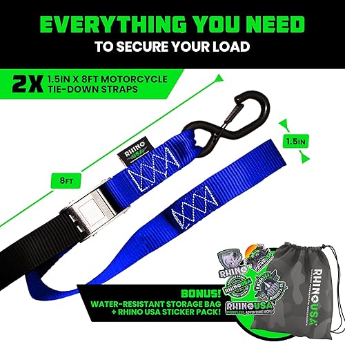 Miniatura 6 de Rhino USA Cambuckle - Correas de amarre para motocicleta