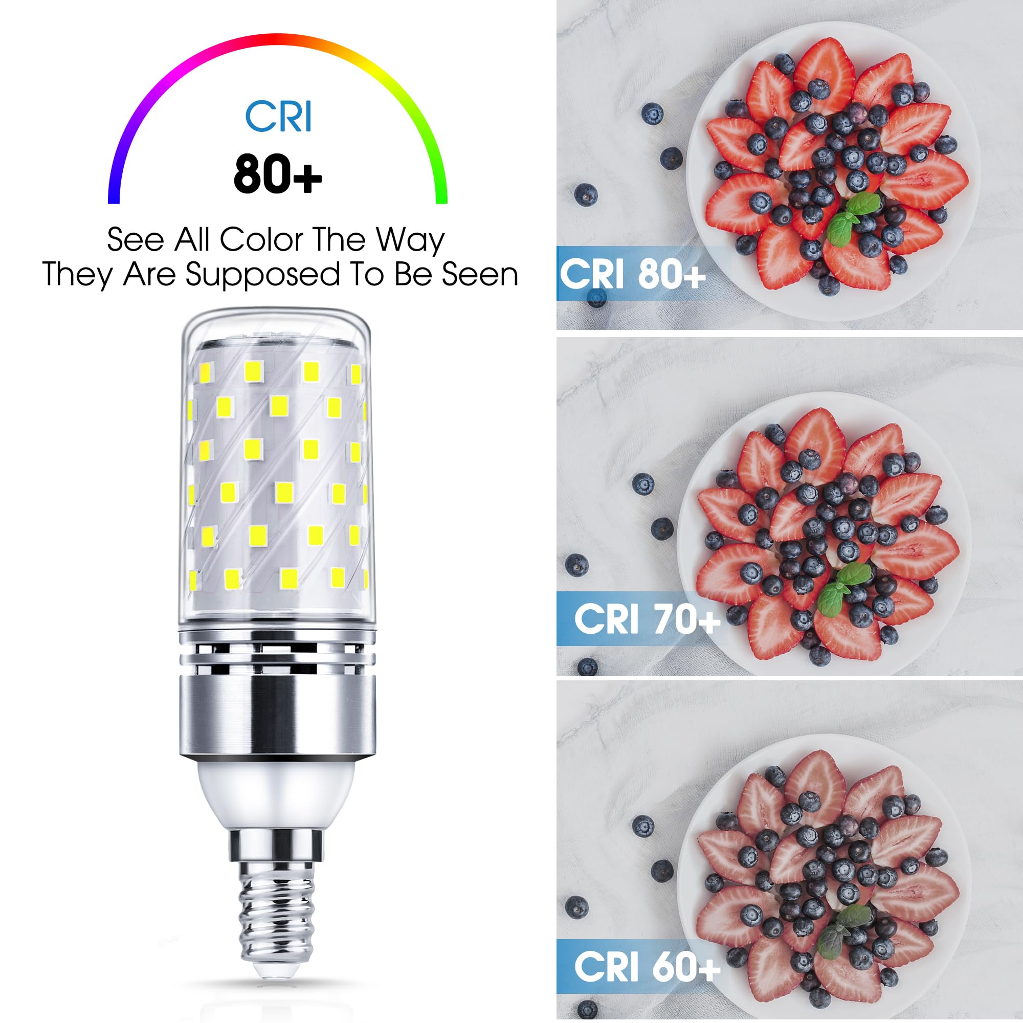 EvaStary E14 LED Light Bulb Cool White 150W, 1450LM Small Edison Screw SES E14 Bulb - Image 3