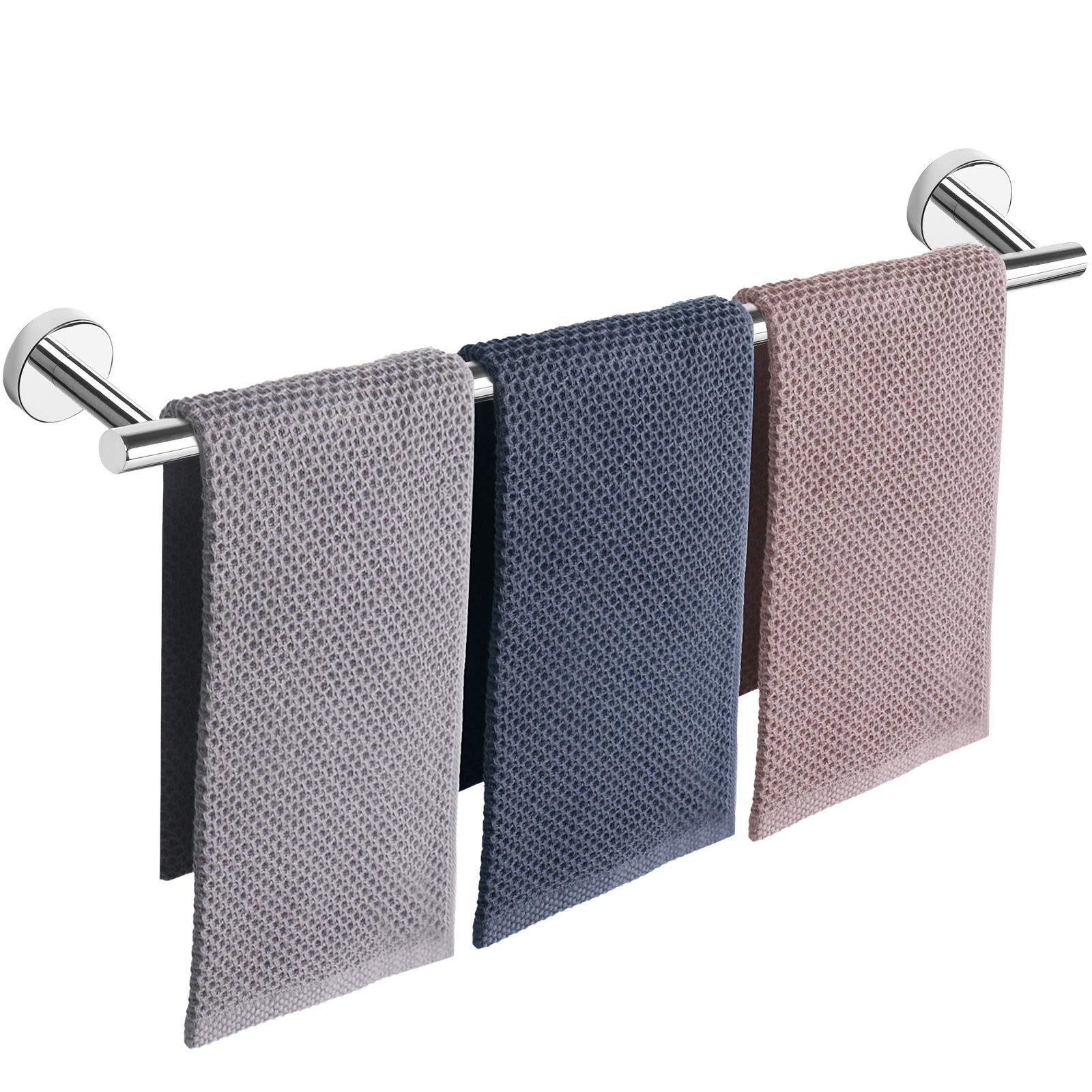 NearMoon Bathroom Towel Bar, Bath Accessories Thicken Stainless Steel Shower Towel Rack for Bathroom, Towel Holder Wall Mounted (1 Pack, Chrome Finish, 33 Inch)