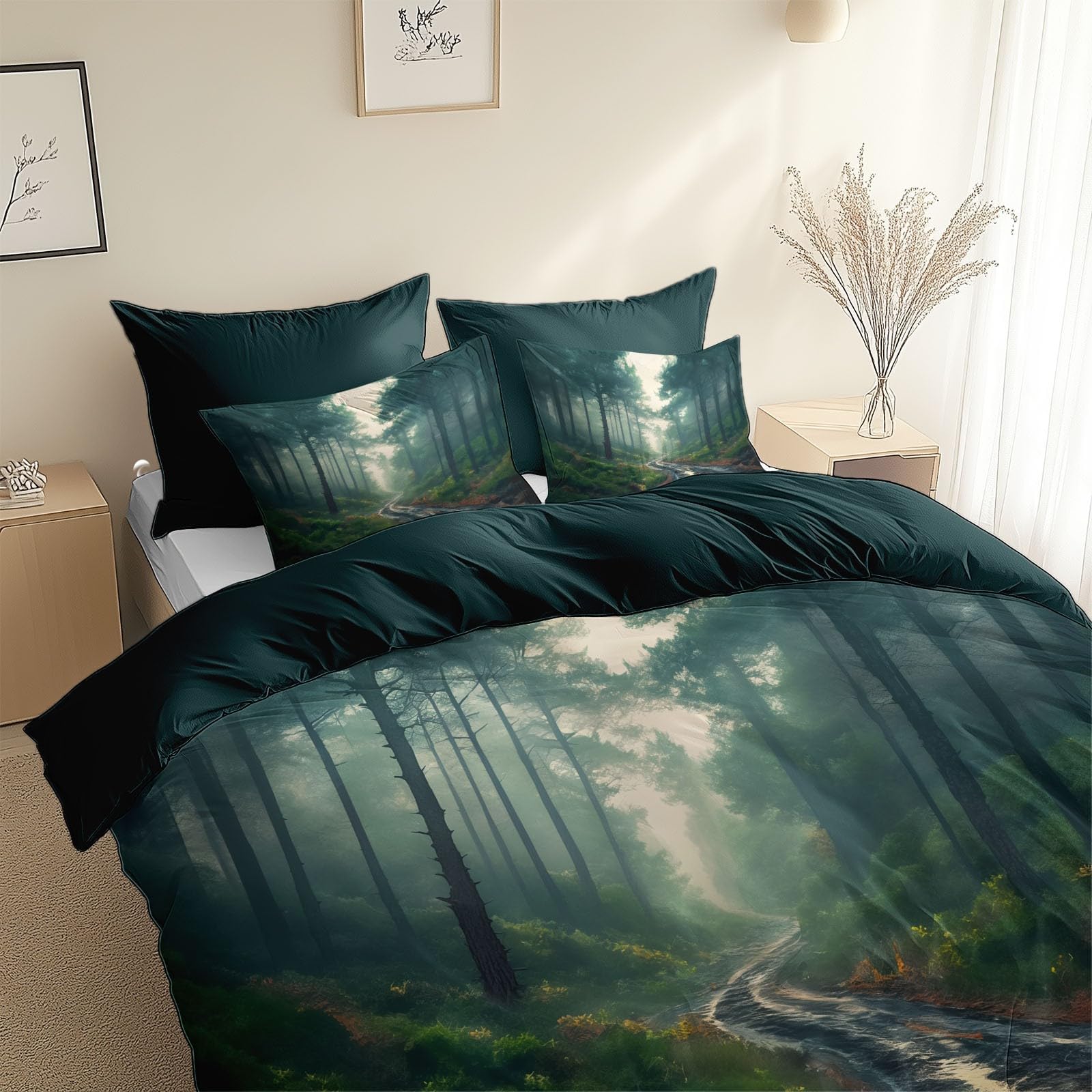 Housse couette en microfibre coton 200x200 lit 2 personnes adulte