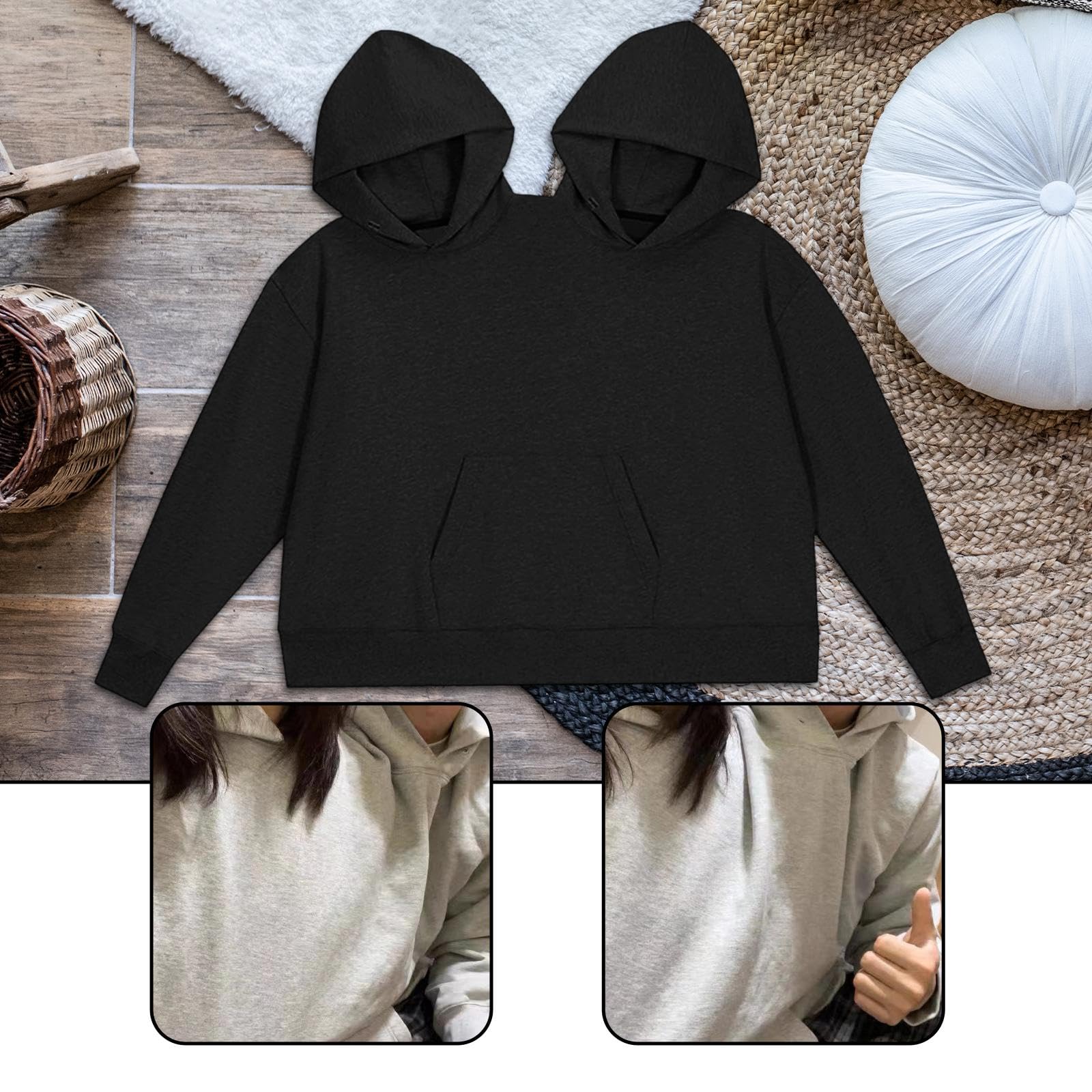 Felpa Coordinata per Coppie, Pullover Divertente, Maglione Oversize in Poliestere, Facile da Indossare E da Togliere, Adatto per Coppie Romantiche