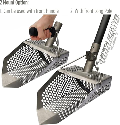 Miniatura 8 de CooB Exclusive Titanium Sand Scoop Metal Detector Detecting Hunting Tool. Ultra Light and Very Strong (Titanium Hunter)