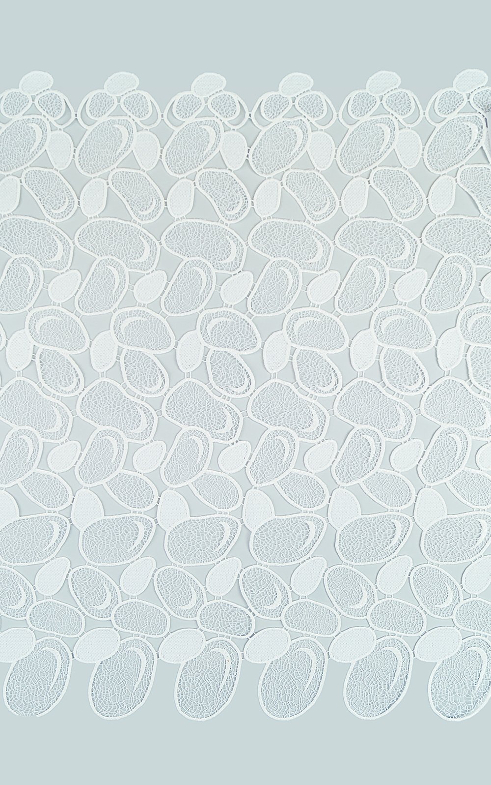 Plauener Spitze Scheibengardine Kieselsteine (Bx H) 72cm * 60cm weiß